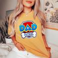 Dad Of The Birthday Boy Girl Dog Paw Family Matching Women's Oversized Comfort T-Shirt Mustard