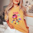 Dad Of The Birthday Girl Donut Dab Birthday Women's Oversized Comfort T-Shirt Mustard