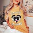 Dead Inside But Caffeinated Coffee Skeleton Hands Heart Women's Oversized Comfort T-Shirt Mustard