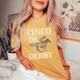 Derby De Mayo Cinco De Mayo Horse Racing Sombrero Women's Oversized Comfort T-Shirt Mustard