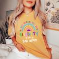 Disability Is Not A Bad Word Disability Pride Month Rainbow Women's Oversized Comfort T-Shirt Mustard