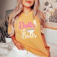 Dolls With Balls Bowling Girls Trip Team Bowler Women's Oversized Comfort T-Shirt Mustard