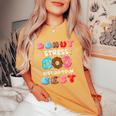 Donut Stress Just Do Your Best Donut School Teacher Women's Oversized Comfort T-Shirt Mustard