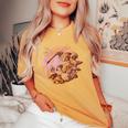 Dragonfly And Mushrooms Cottage Core Women's Oversized Comfort T-Shirt Mustard