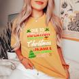 Due To Inflation Ugly Christmas Sweaters Xmas Kid Women's Oversized Comfort T-Shirt Mustard