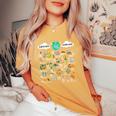 Earth Day Alphabet Teacher Student Environmental Support Women's Oversized Comfort T-Shirt Mustard