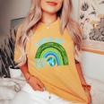 Earth Day Every Day Rainbow Earth Day Awareness Planet Women's Oversized Comfort T-Shirt Mustard