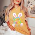 Egg Cited To Be A Big Sister Happy Easter Baby Announcement Women's Oversized Comfort T-Shirt Mustard