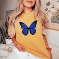 European Union Butterfly Pride European Union Flag Eu Women's Oversized Comfort T-Shirt Mustard