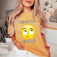 This Is How I Eye Roll Sarcastic Humor Emoticon Women's Oversized Comfort T-Shirt Mustard