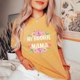 My Favorite People Call Me Mama Floral Mother's Day Women's Oversized Comfort T-Shirt Mustard