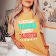 My Favorite Teacher Calls Me Daughter Teacher Family Women's Oversized Comfort T-Shirt Mustard
