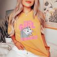 Feral Girl Summer Meme Possum Women's Oversized Comfort T-Shirt Mustard