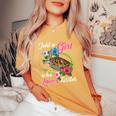 Fun Just A Girl Who Loves Turtles And Girls Cute Women's Oversized Comfort T-Shirt Mustard