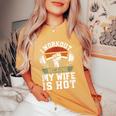 Fitness Gym Lover I Workout Because My Wife Is Hot Women's Oversized Comfort T-Shirt Mustard