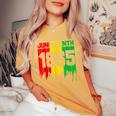 Junenth 1865 African Boy Girl Kid Women's Oversized Comfort T-Shirt Mustard