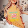 Quilting Quilt Sewing Craft Pun Women Women's Oversized Comfort T-Shirt Mustard