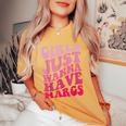 Girls Just Wanna Have Margs Retro Groovy Cinco De Mayo Women's Oversized Comfort T-Shirt Mustard