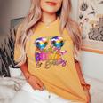 Girls Trip Matching Beaches Booze & Besties Women's Oversized Comfort T-Shirt Mustard