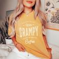 Grampy's Coffee Time Warning Dad Grandpa Women's Oversized Comfort T-Shirt Mustard