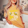 Grandma Of The Bee-Day Girl Birthday Party Matching Family Women's Oversized Comfort T-Shirt Mustard