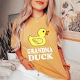 Grandma Duck Mama Rubber Duck Lover Women's Oversized Comfort T-Shirt Mustard