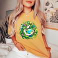 Green Goddess Earth Day Save Our Planet Girl Kid Women's Oversized Comfort T-Shirt Mustard