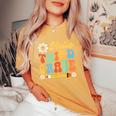 Groovy Hello Third Grade Back To School 3Rd Grade Boy Girl Women's Oversized Comfort T-Shirt Mustard