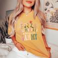 Happiness Is Being A Gammy Floral Gammy Mother's Day Women's Oversized Comfort T-Shirt Mustard