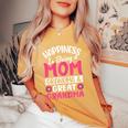 Happiness Being Mom Grandma Great Grandma For Mother's Day Women's Oversized Comfort T-Shirt Mustard