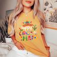 Happy 5 De Mayo Cinco Viva Mexico For Kid Women's Oversized Comfort T-Shirt Mustard
