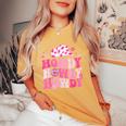 Howdy Southern Western Girl Country Rodeo Cowgirl Disco Women's Oversized Comfort T-Shirt Mustard