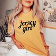 Jersey Girl New Jersey Heart Cute New Jersey Pride Women's Oversized Comfort T-Shirt Mustard