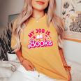 My Job Is Books Pink Retro Book Lovers Librarian Women's Oversized Comfort T-Shirt Mustard