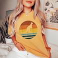 Kangaroo Vintage Retro Mom Dad Women's Oversized Comfort T-Shirt Mustard