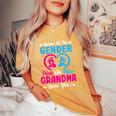 Keeper Of The Gender Grandma Loves You Baby Shower Family Women's Oversized Comfort T-Shirt Mustard