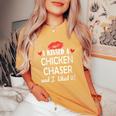I Kissed A Chicken Chaser Married Dating Anniversary Women's Oversized Comfort T-Shirt Mustard
