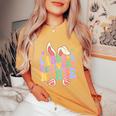 Labor And Delivery Nurse Bunny L&D Nurse Happy Easter Day Women's Oversized Comfort T-Shirt Mustard