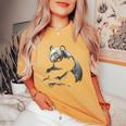 Large Panda Zoo Animal Panda Women's Oversized Comfort T-Shirt Mustard