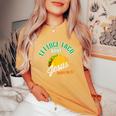 Lettuce Taco Bout Jesus Christian God Women's Oversized Comfort T-Shirt Mustard