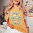 Little Bit Of Heaven In My Home Mom Dad Forever In My Heart Women's Oversized Comfort T-Shirt Mustard