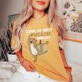 Love At First Weasel Wriggle For Weasel Lovers Women's Oversized Comfort T-Shirt Mustard
