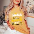 Mama Of The Birthday Boy Construction Worker Bday Party Women's Oversized Comfort T-Shirt Mustard