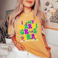 In My Mardi Gras Era Retro Groovy Carnival Party Women Women's Oversized Comfort T-Shirt Mustard