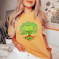 Mental Health Awareness Tree Grreen Ribbon Women's Oversized Comfort T-Shirt Mustard