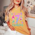 Mermaid Birthday Girls 7 Years Old Its My 7Th Bday Mermaid Women's Oversized Comfort T-Shirt Mustard