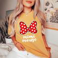 Mimi Mouse Family Vacation Bow Women's Oversized Comfort T-Shirt Mustard