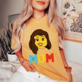 Mom Master Builder Building Bricks Blocks Family Set Parents Women's Oversized Comfort T-Shirt Mustard