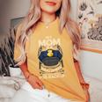My Mom Is A Police Officer Proud Cop Mother Matching Family Women's Oversized Comfort T-Shirt Mustard