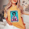 The Mom Tarot Card Skeleton Witch Mom Skull Mama Women's Oversized Comfort T-Shirt Mustard